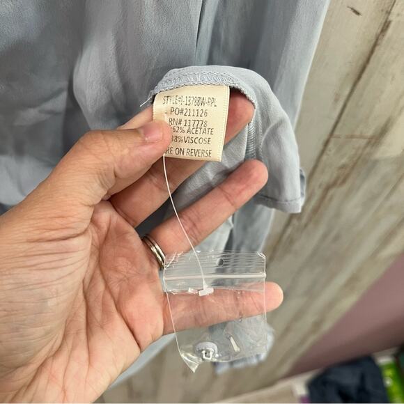 NWT Lovestitch Time Flies Silky Blouse Blue Boutique - Picture 6 of 8